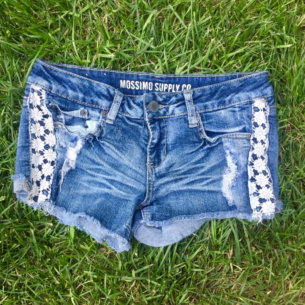 Short Shorts with a Lace Detail